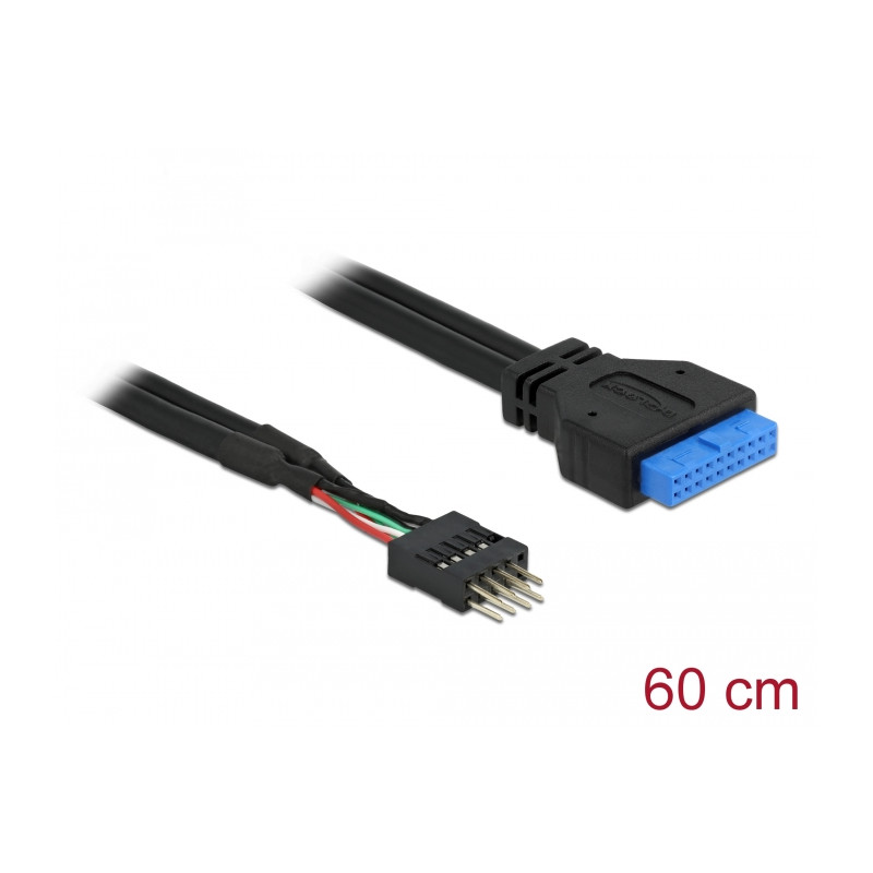 Delock Kabel USB 3.0 Pin Header Buchse - USB 2.0 Pin Header Stecker 60 cm