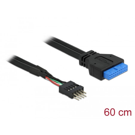 Delock Kabel USB 3.0 Pin Header Buchse - USB 2.0 Pin Header Stecker 60 cm