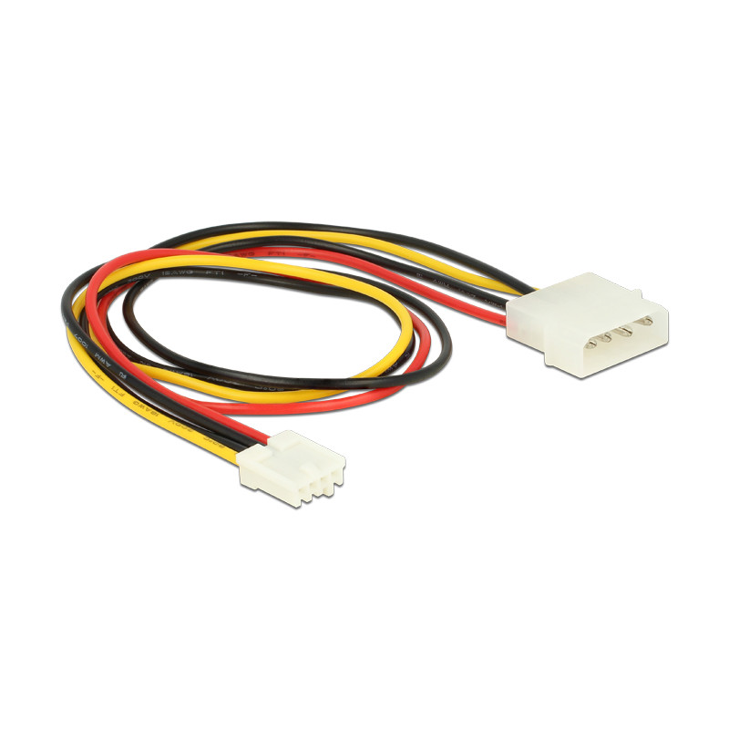 Delock Stromkabel 4 Pin Stecker - 4 Pin Floppy Buchse 40 cm
