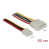 Delock Stromkabel 4 Pin Stecker - 4 Pin Floppy Buchse 60 cm