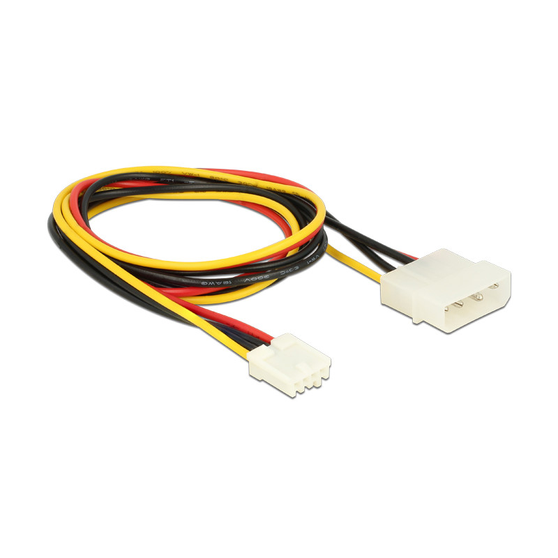Delock Stromkabel 4 Pin Stecker - 4 Pin Floppy Buchse 60 cm