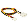 Delock Stromkabel 4 Pin Stecker - 4 Pin Floppy Buchse 60 cm