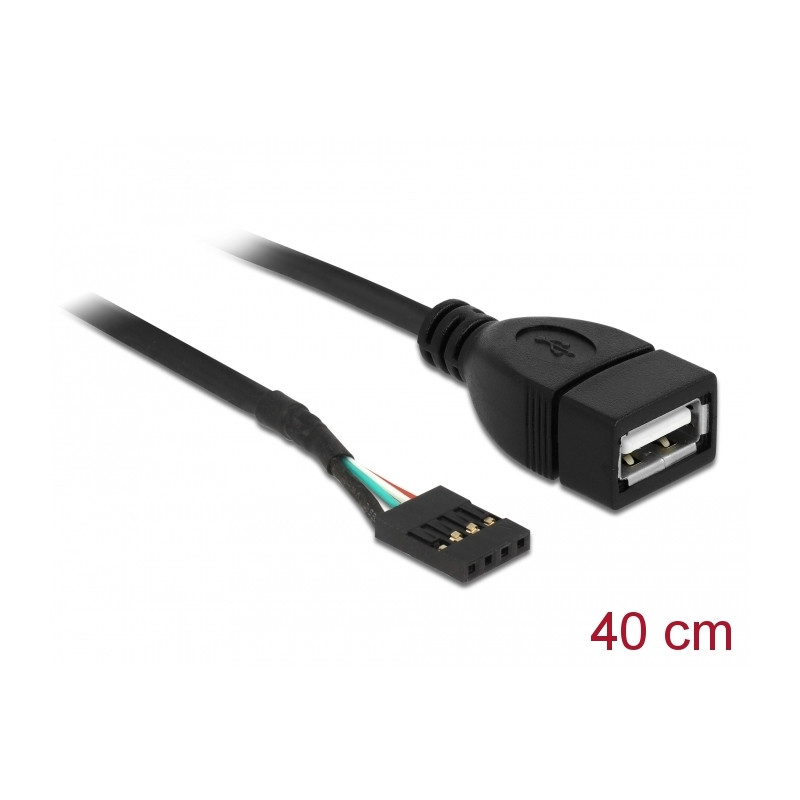 Delock USB Kabel Pin Header Buchse - USB 2.0 Typ-A Buchse 40 cm