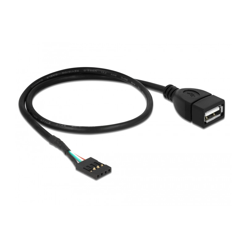 Delock USB Kabel Pin Header Buchse - USB 2.0 Typ-A Buchse 40 cm