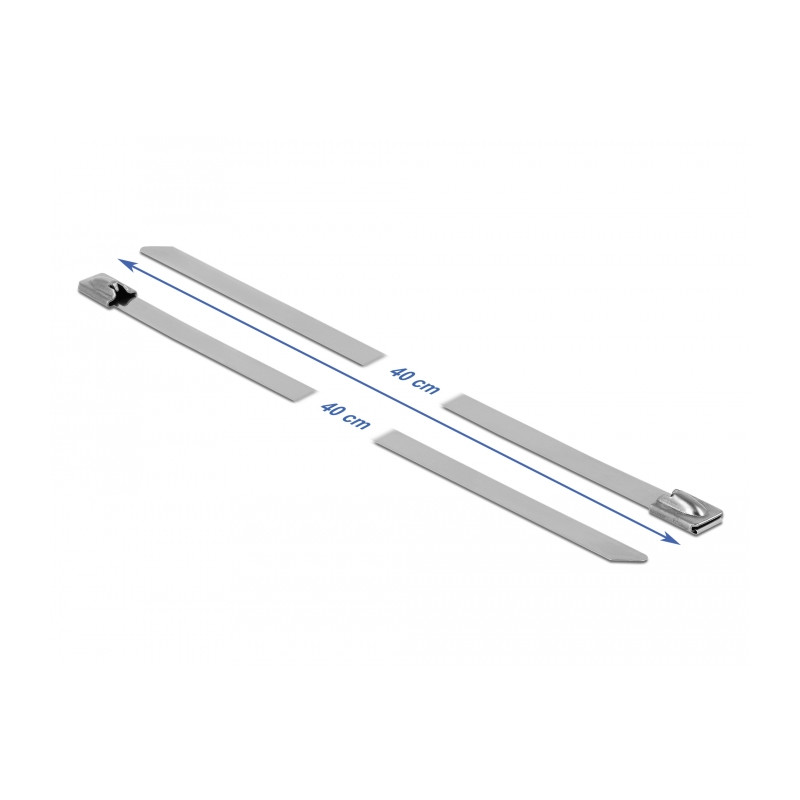 Delock Edelstahlkabelbinder L 400 x B 7,9 mm 10 Stück