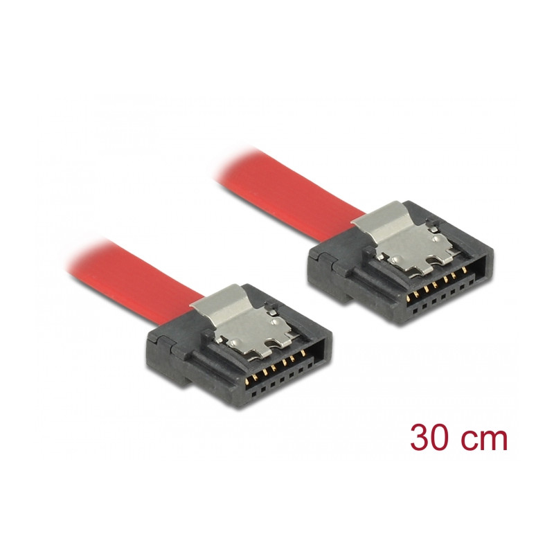 Delock SATA 6 Gb/s Kabel 30 cm rot FLEXI