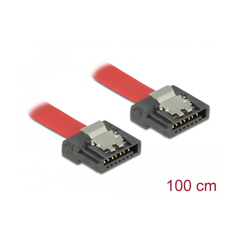 Delock SATA 6 Gb/s Kabel 100 cm rot FLEXI