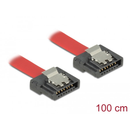 Delock SATA 6 Gb/s Kabel 100 cm rot FLEXI