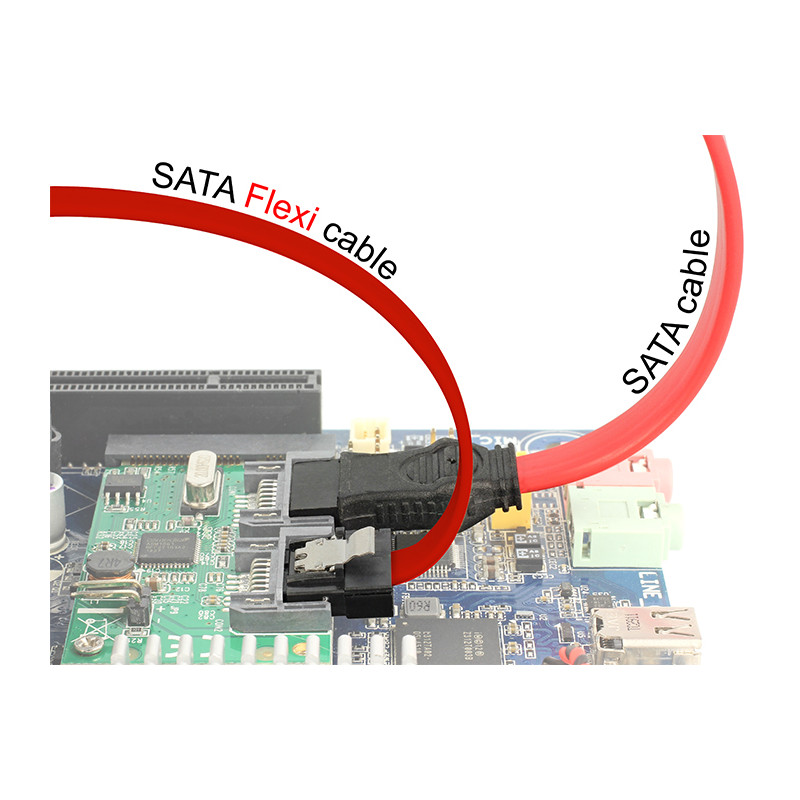 Delock SATA 6 Gb/s Kabel 100 cm rot FLEXI