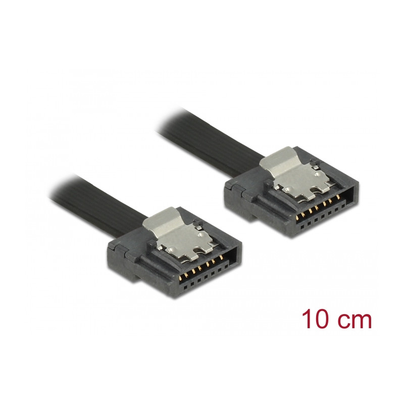 Delock SATA 6 Gb/s Kabel 10 cm schwarz FLEXI