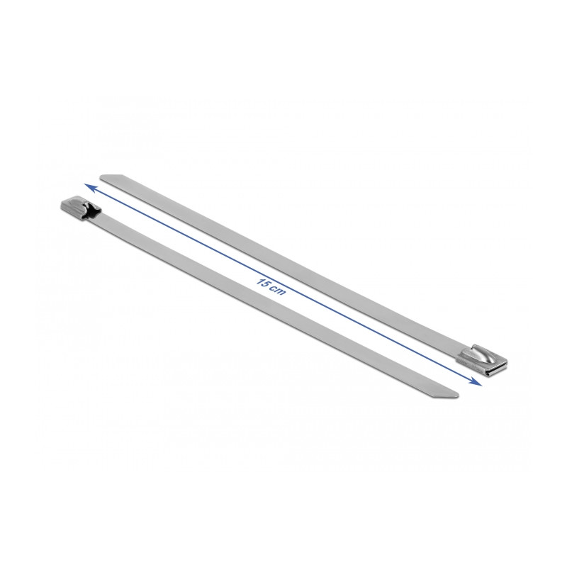 Delock Edelstahlkabelbinder L 150 x B 7,9 mm 10 Stück