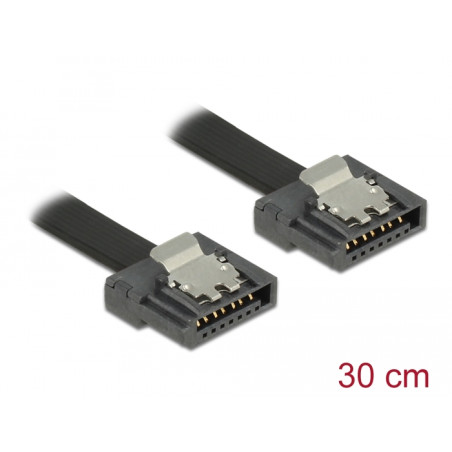 Delock SATA 6 Gb/s Kabel 30 cm schwarz FLEXI