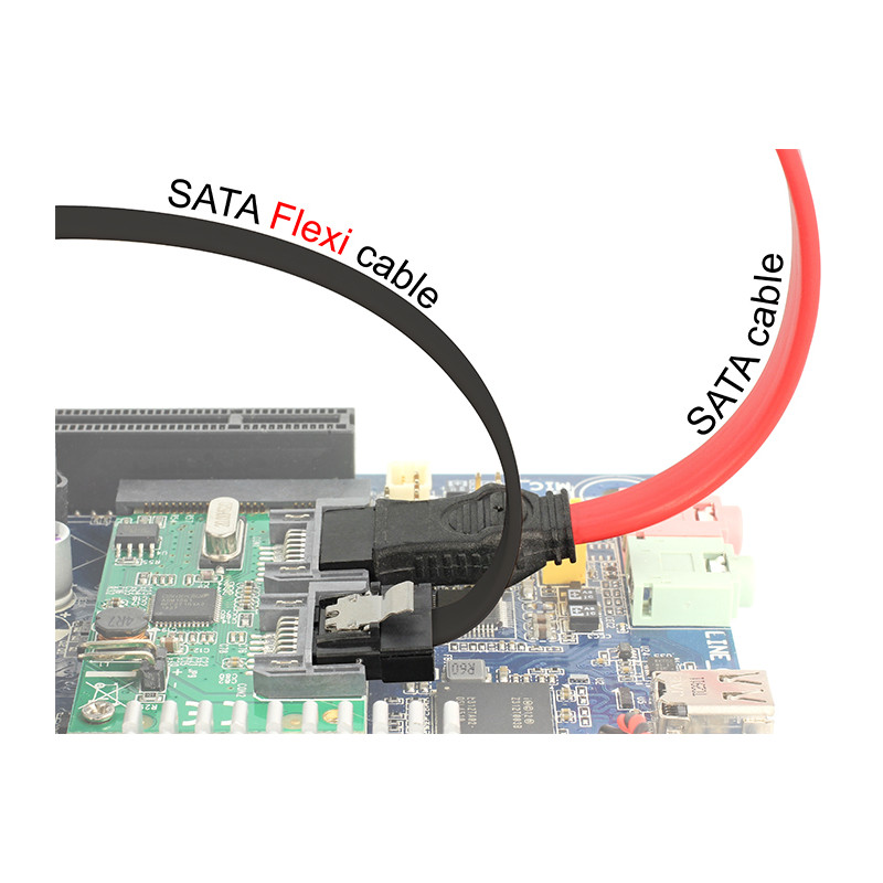 Delock SATA 6 Gb/s Kabel 30 cm schwarz FLEXI