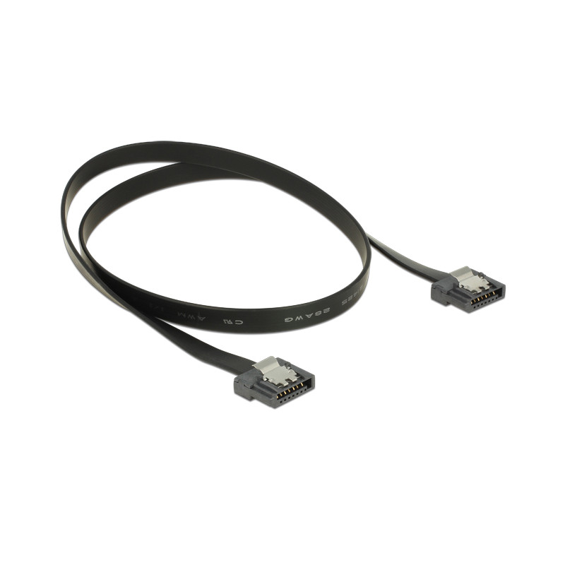Delock SATA 6 Gb/s Kabel 50 cm schwarz FLEXI