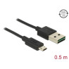 Delock Kabel EASY-USB 2.0 Typ-A Stecker - EASY-USB 2.0 Typ Micro-B Stecker 0,5 m schwarz