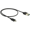 Delock Kabel EASY-USB 2.0 Typ-A Stecker - EASY-USB 2.0 Typ Micro-B Stecker 0,5 m schwarz