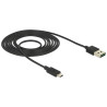 Delock Kabel EASY-USB 2.0 Typ-A Stecker - EASY-USB 2.0 Typ Micro-B Stecker 2 m schwarz