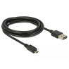 Delock Kabel EASY-USB 2.0 Typ-A Stecker - EASY-USB 2.0 Typ Micro-B Stecker 3 m schwarz