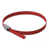 Delock Edelstahlkabelbinder L 200 x B 4,6 mm rot 10 Stück