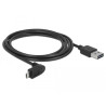 Delock Kabel EASY-USB 2.0 Typ-A Stecker - EASY-USB 2.0 Typ Micro-B Stecker gewinkelt oben / unten 2 m schwarz