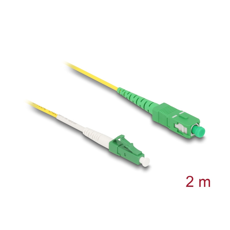 Delock Kabel Lichtwellenleiter LC-APC zu SC-APC Simplex Singlemode OS2 2 m