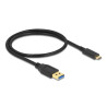 Delock USB 10 Gbps Kabel Typ-A zu USB Type-C™ 0,5 m