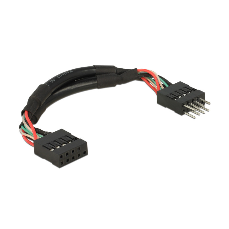 Delock USB 2.0 10 Pin Verlängerungskabel Pfostenstecker - Pfostenbuchse 10 cm