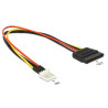 Delock Stromkabel SATA 15 Pin Buchse - 4 Pin Floppy Stecker 24 cm