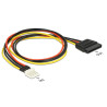 Delock Stromkabel SATA 15 Pin Buchse - 4 Pin Floppy Stecker 40 cm