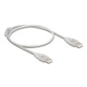 Delock Kabel USB 2.0 Typ-A Stecker - USB 2.0 Typ-A Stecker 0,5 m transparent