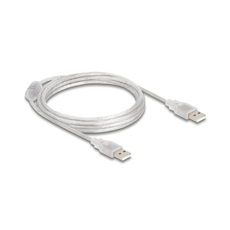 Delock Kabel USB 2.0 Typ-A Stecker - USB 2.0 Typ-A Stecker 2 m transparent