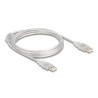 Delock Kabel USB 2.0 Typ-A Stecker - USB 2.0 Typ-A Stecker 2 m transparent