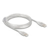 Delock Kabel USB 2.0 Typ-A Stecker - USB 2.0 Typ-A Stecker 3 m transparent