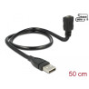 Delock Kabel USB 2.0 Typ-A Stecker - USB 2.0 Micro-B Buchse ShapeCable 0,50 m