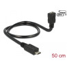 Delock Kabel USB 2.0 Micro-B Stecker - USB 2.0 Micro-B Buchse OTG ShapeCable 0,50 m