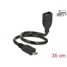 Delock Kabel USB 2.0 Micro-B Stecker - USB 2.0 Typ-A Buchse OTG ShapeCable 0,35 m