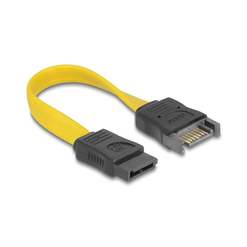 Delock SATA 6 Gb/s Verlängerungskabel 10 cm gelb