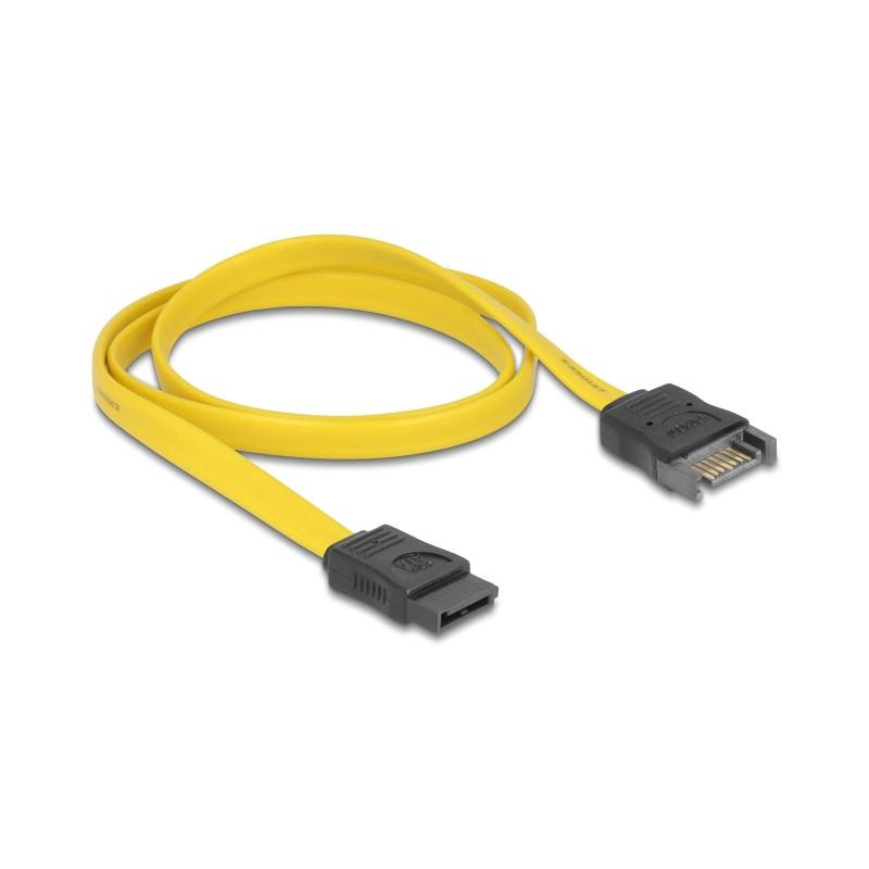Delock SATA 6 Gb/s Verlängerungskabel 70 cm gelb