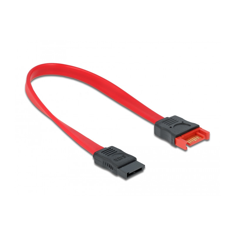 Delock SATA 6 Gb/s Verlängerungskabel 20 cm rot