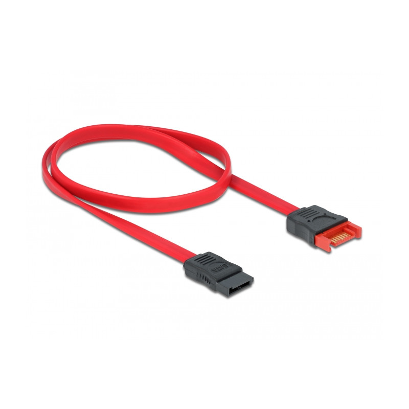 Delock SATA 6 Gb/s Verlängerungskabel 50 cm rot