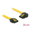 Delock SATA 6 Gb/s Kabel gerade auf links gewinkelt 20 cm gelb