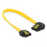 Delock SATA 6 Gb/s Kabel gerade auf links gewinkelt 20 cm gelb
