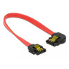 Delock SATA 6 Gb/s Kabel gerade auf links gewinkelt 20 cm rot