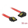 Delock SATA 6 Gb/s Kabel gerade auf links gewinkelt 50 cm rot