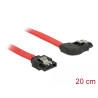Delock SATA 6 Gb/s Kabel gerade auf rechts gewinkelt 20 cm rot