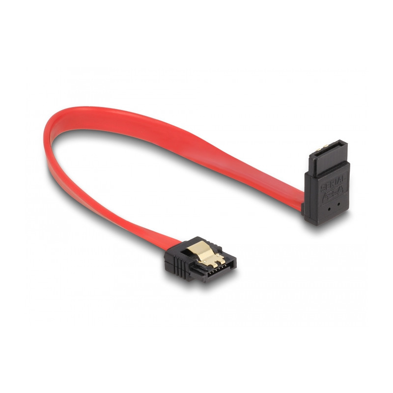 Delock SATA 6 Gb/s Kabel gerade auf oben gewinkelt 20 cm rot