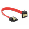 Delock SATA 6 Gb/s Kabel gerade auf unten gewinkelt 10 cm rot