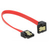Delock SATA 6 Gb/s Kabel gerade auf unten gewinkelt 20 cm rot