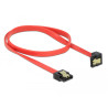 Delock SATA 6 Gb/s Kabel gerade auf unten gewinkelt 50 cm rot