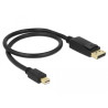 Delock Kabel Mini DisplayPort 1.2 Stecker - DisplayPort Stecker 4K 60 Hz 0,5 m